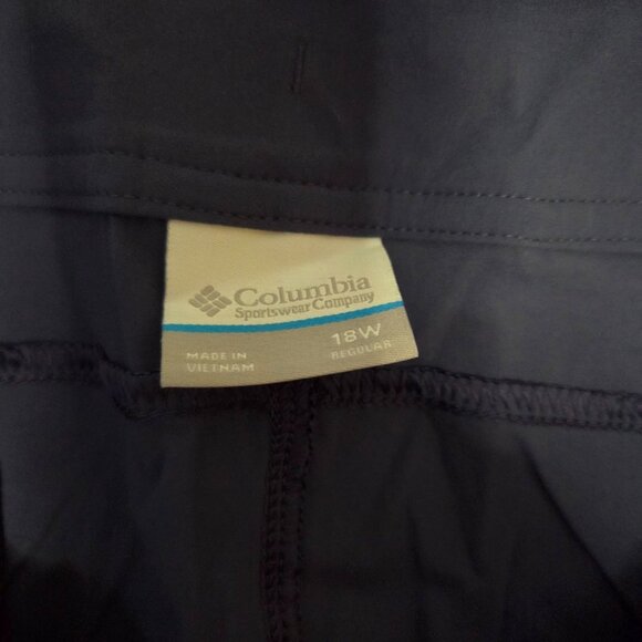 Columbia Women's Boot Cut Pants 18W Active Fit Navy Blue Stretch Comfort Lightwe - Picture 6 of 9